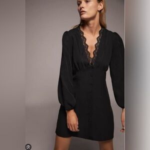 Zara Black Dress with Lace Detail
